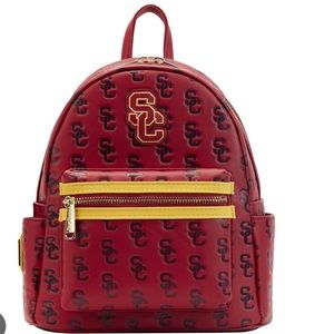 USC Trojans Loungefly Cardinal SC Interlock Repeat Logo Mini Backpack
